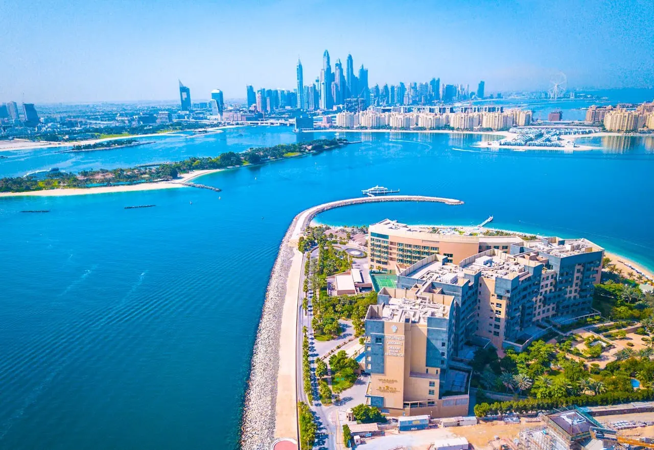 Yacht sailing on Dubai waters