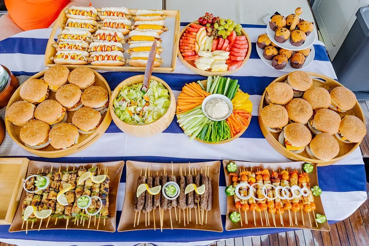 BBQ Cuisine on a Yacht in Dubai