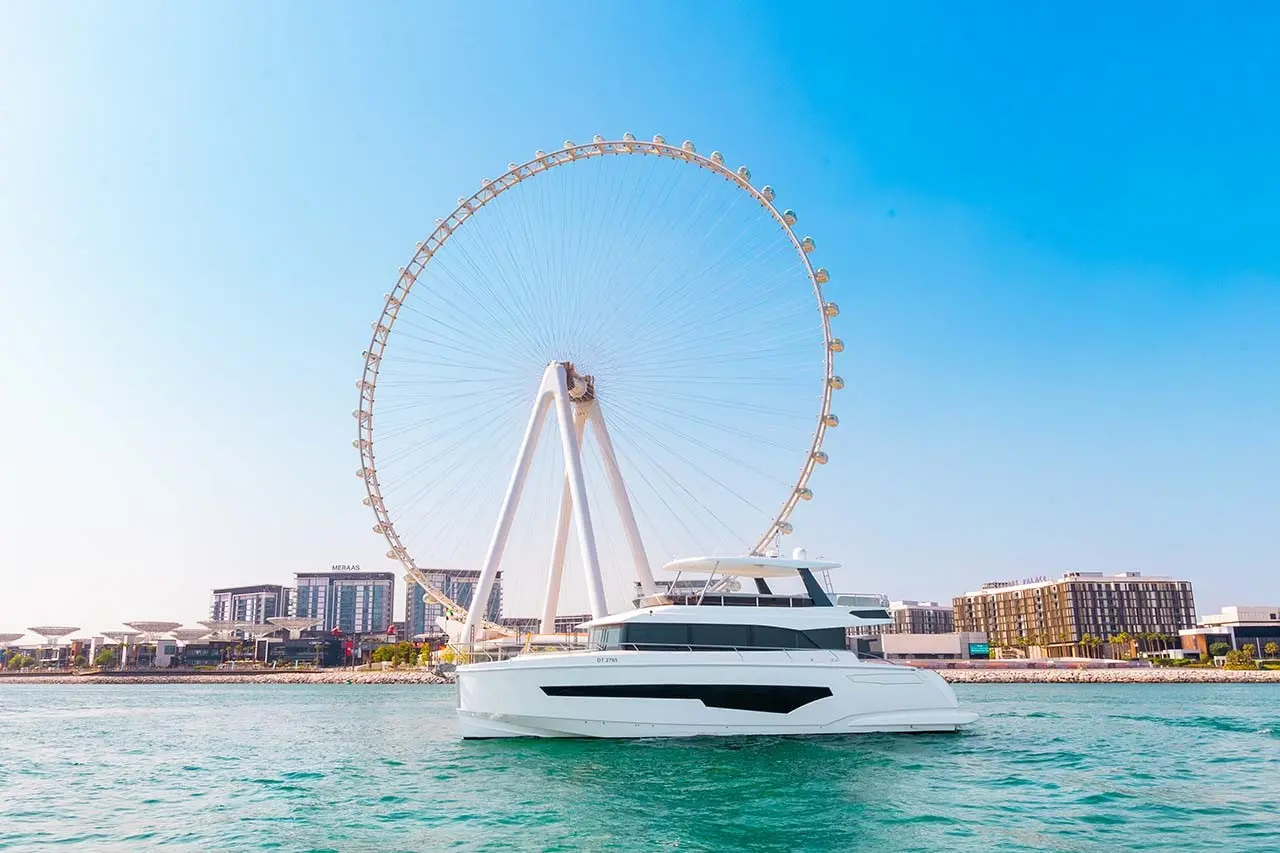 Yacht on the water in Dubai