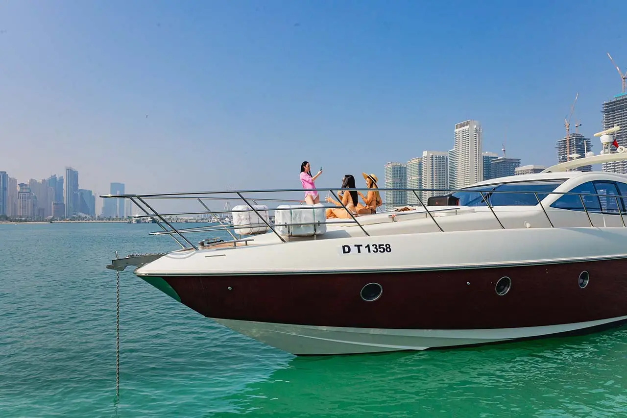 Yacht sailing on Dubai waters