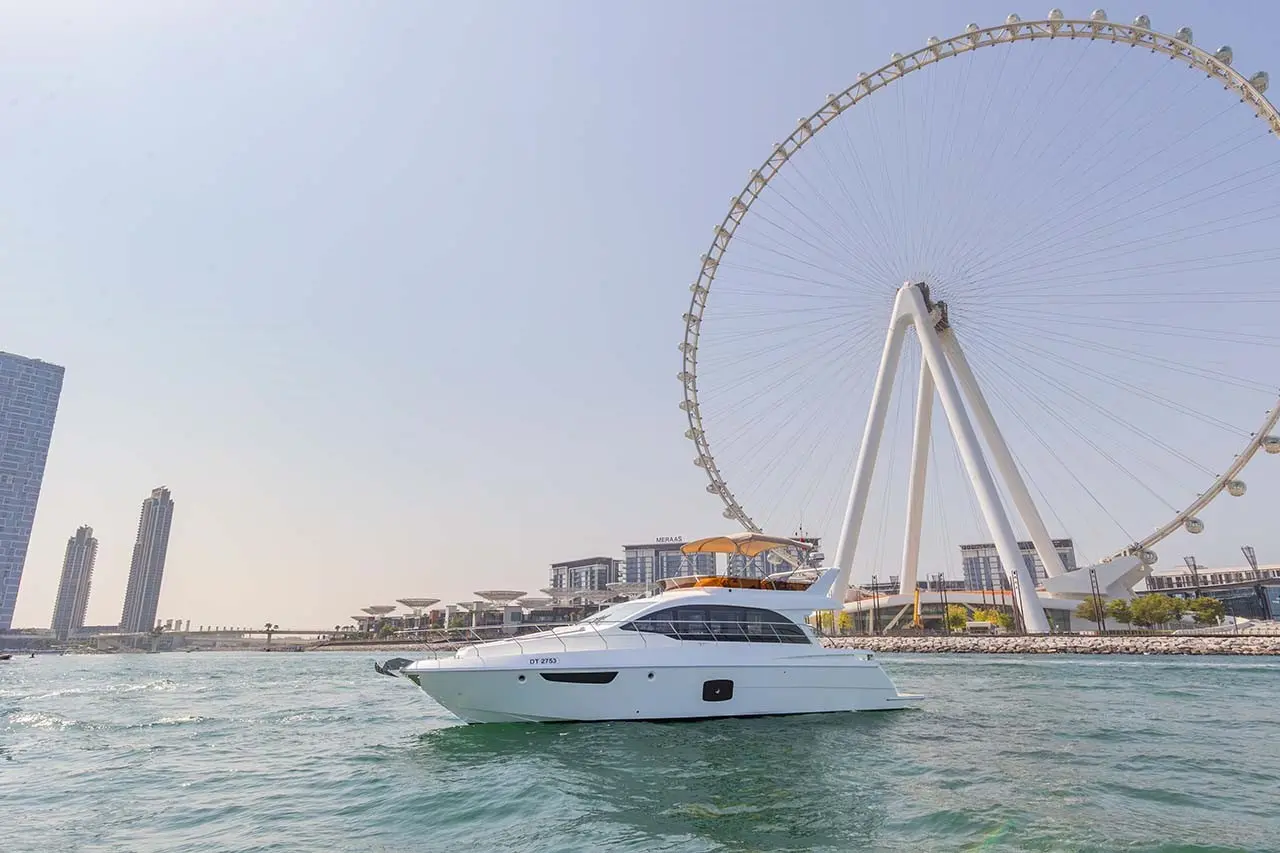 Yacht sailing on Dubai waters