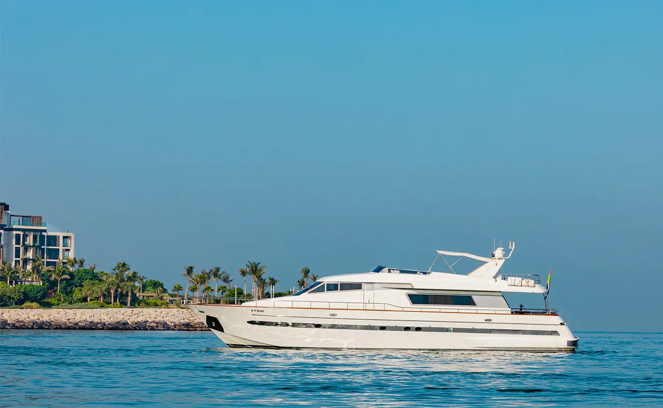 Yacht sailing on the sea