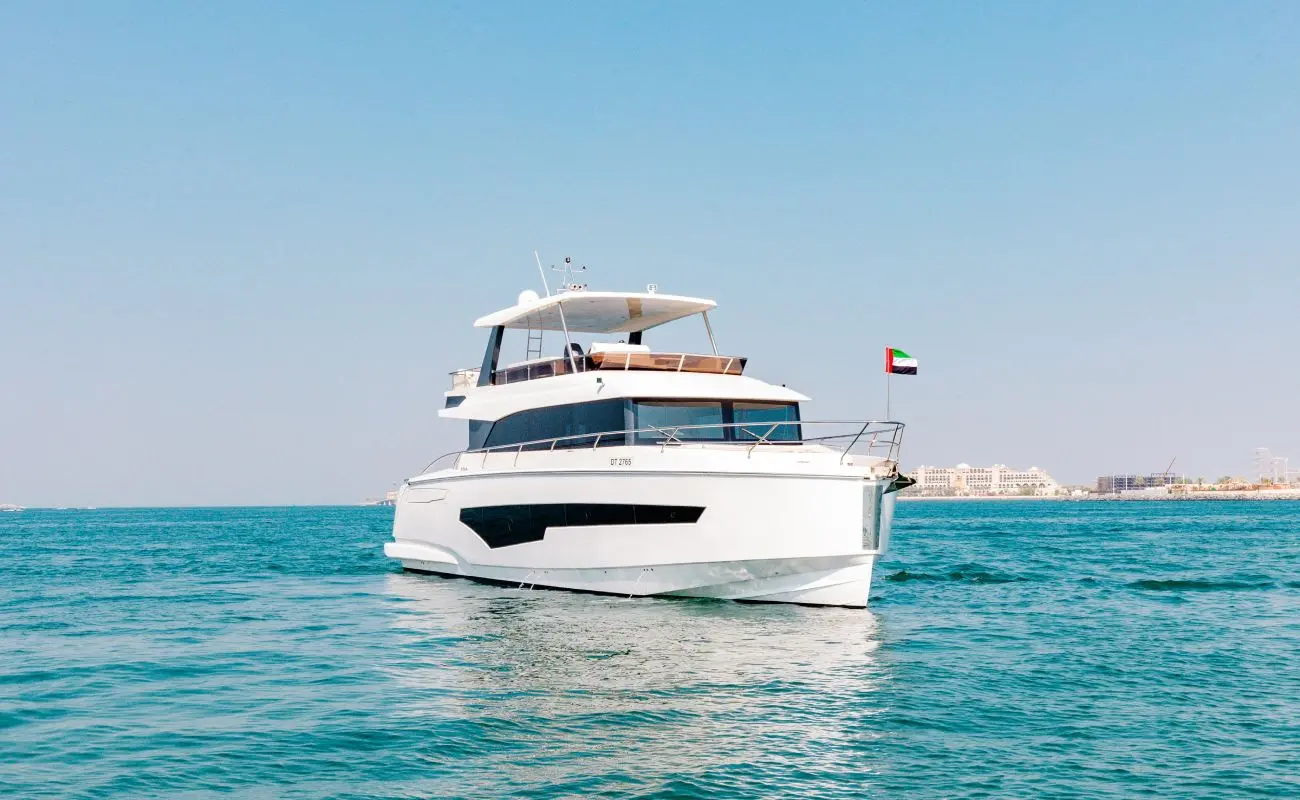 Yacht sailing on the sea