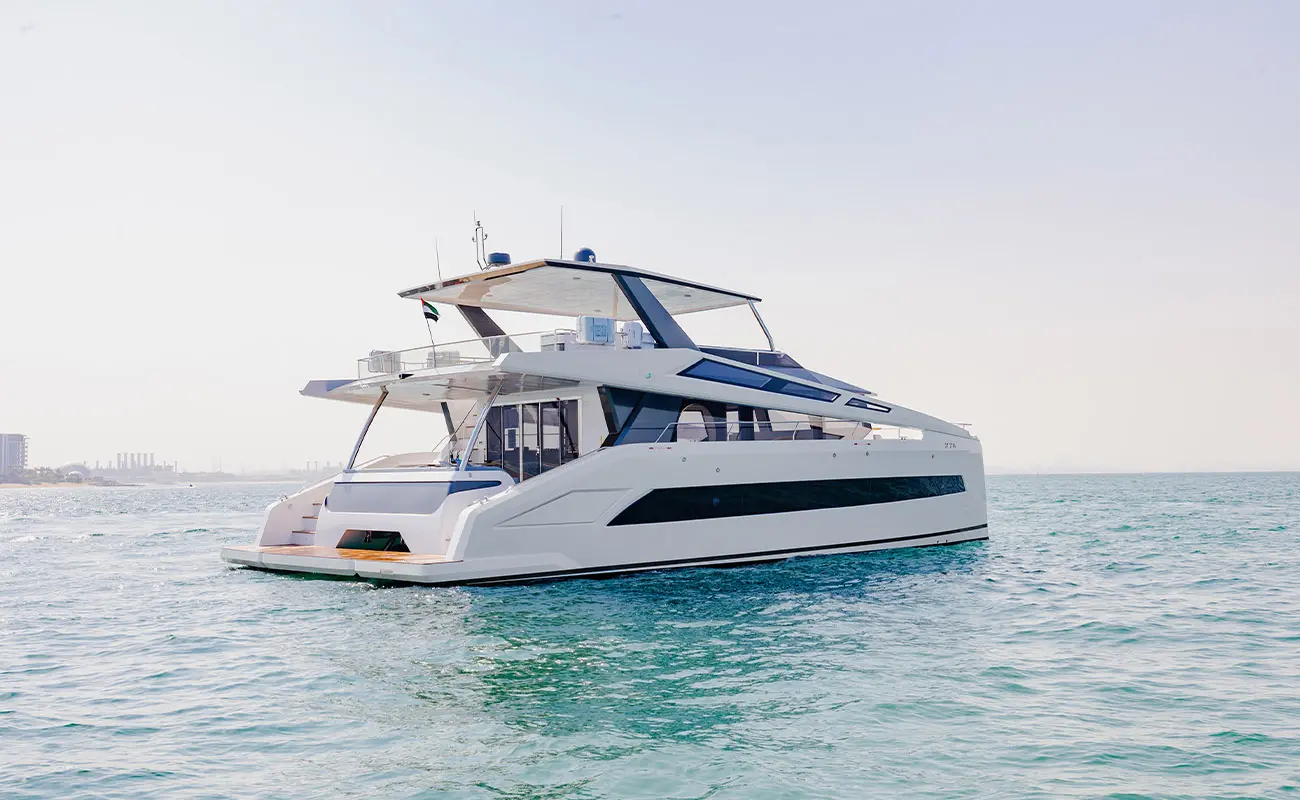 Yacht sailing on the sea