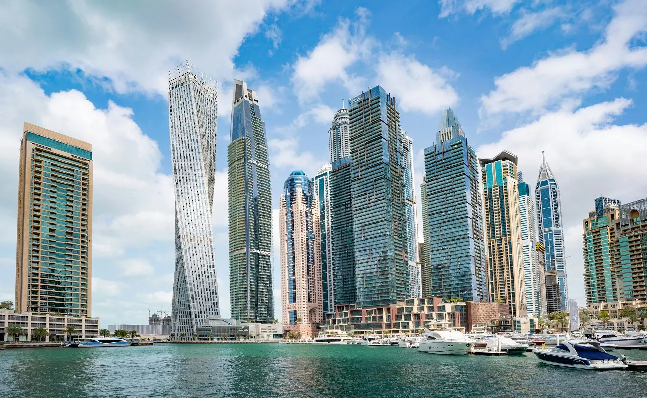 Explore the magnificent views at yacht rental Dubai Marina.