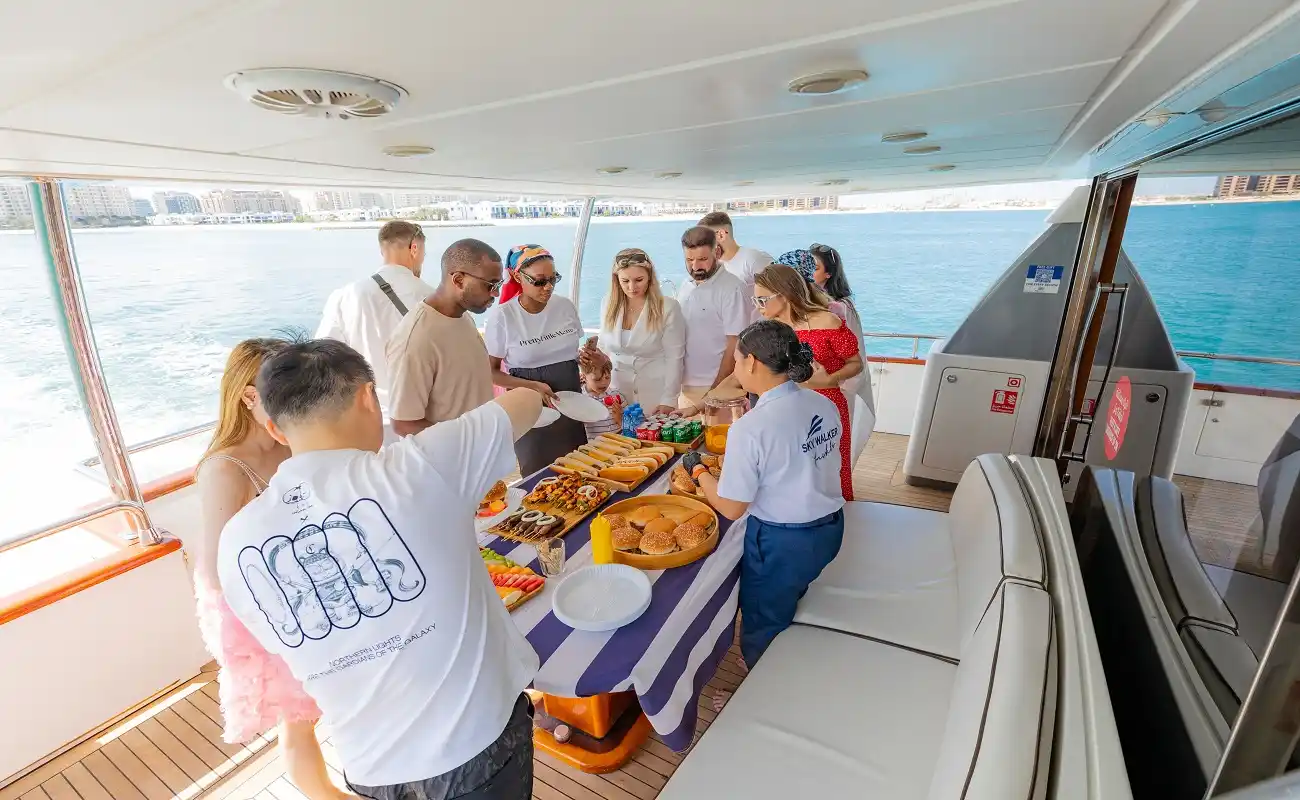 Enjoy a yacht tour of Dubai Marina with gourmet cuisine