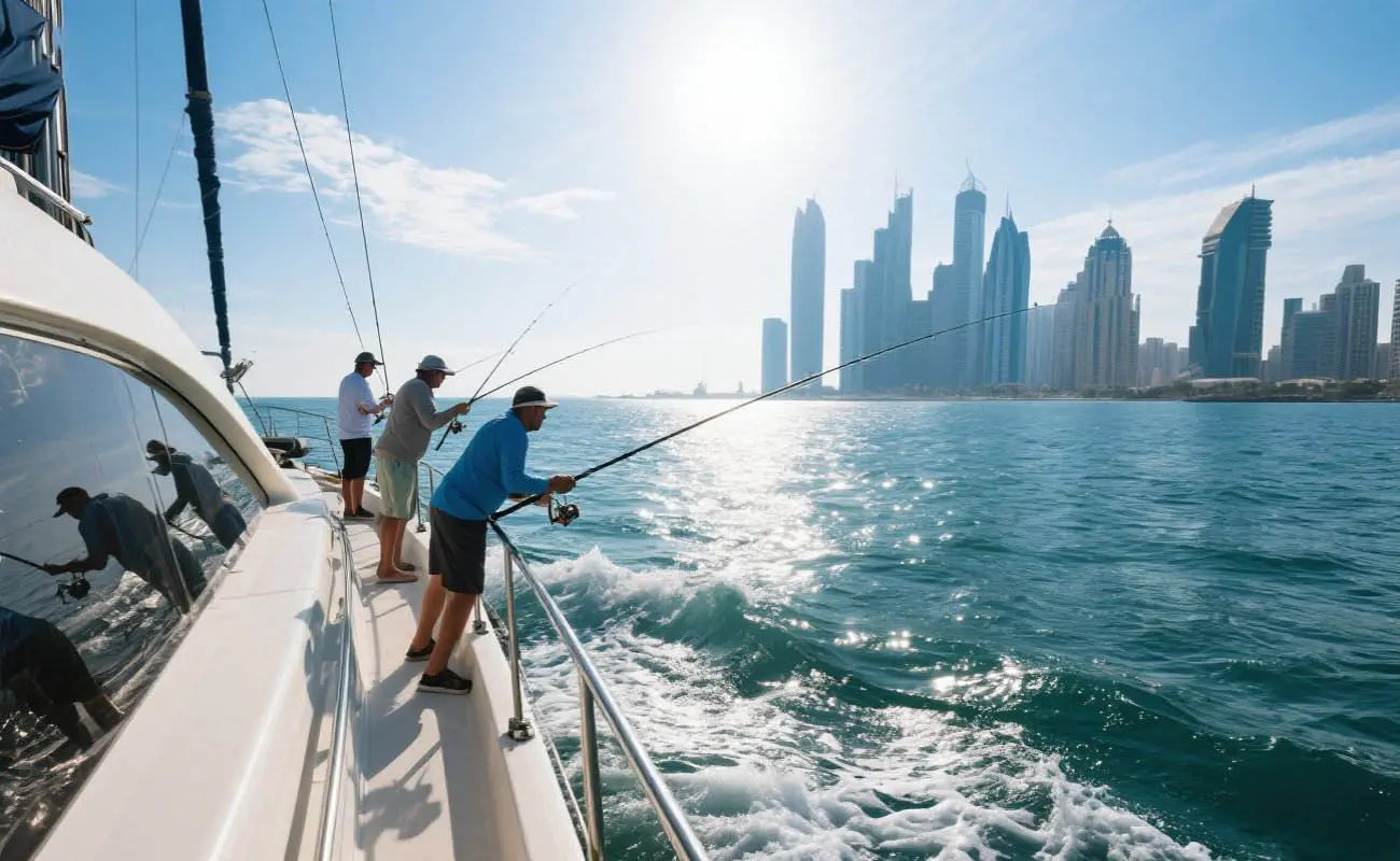 Rent a private yacht to fish in Dubai and enjoy breathtaking views of the skyline.