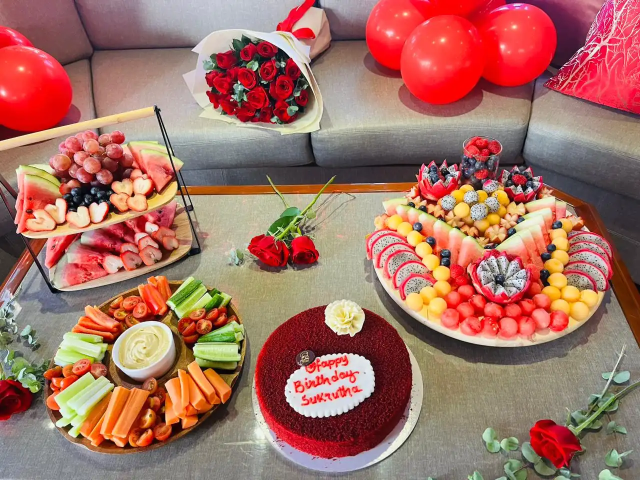 Delicious food fills the table.