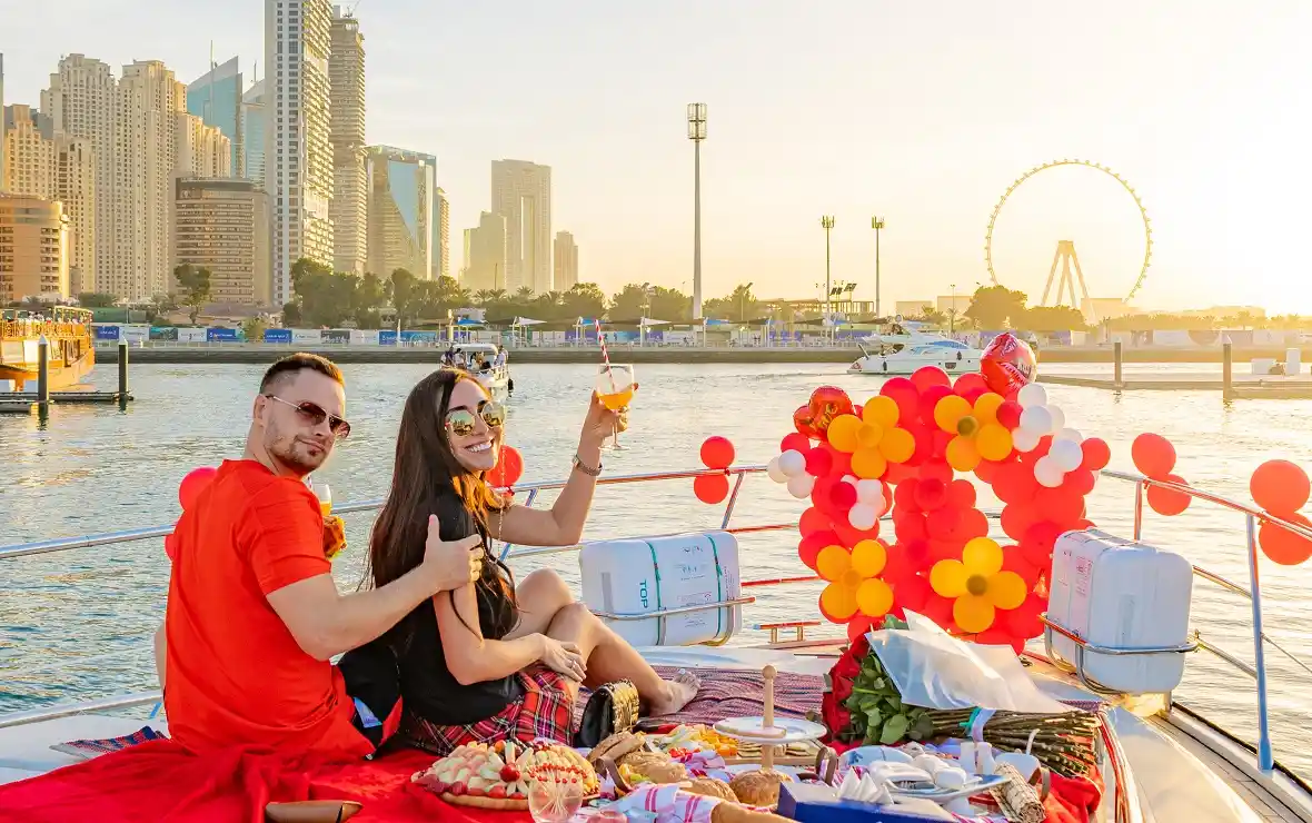 Celebrating an Anniversary on a Luxury Yacht in Dubai