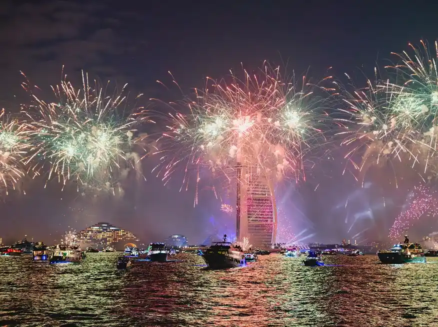 A Dazzling New Year Fireworks Display