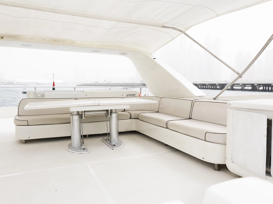 Comfortable Dubai Yacht Flybridge Area