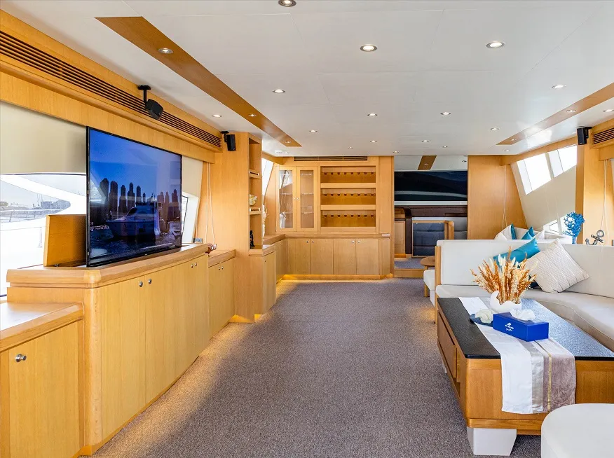 Luxury Living Area on a Luxury Yacht in Dubai