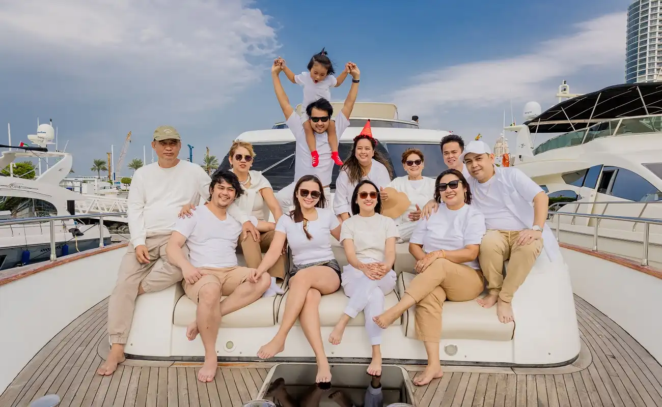 Family boat trips capture joyful reunions along Dubai's coastline.