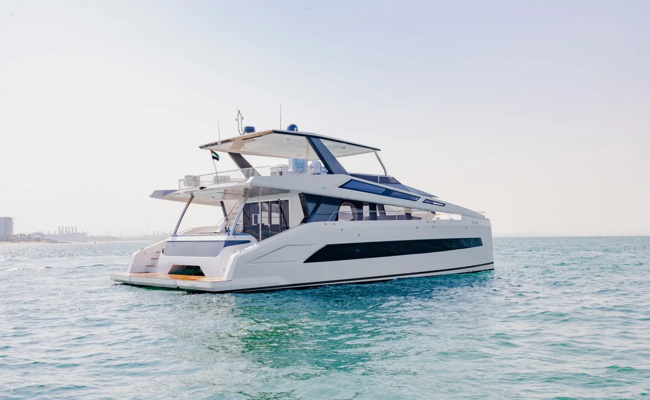 Experience the ultimate marina cruise in Dubai aboard our luxurious catamaran.