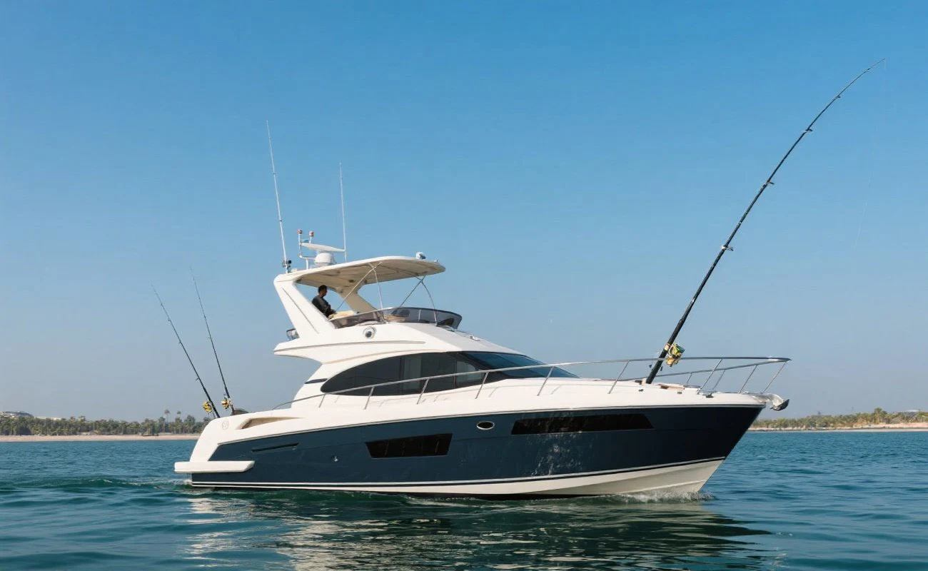Rent a Dubai Marina boat for a fishing trip.