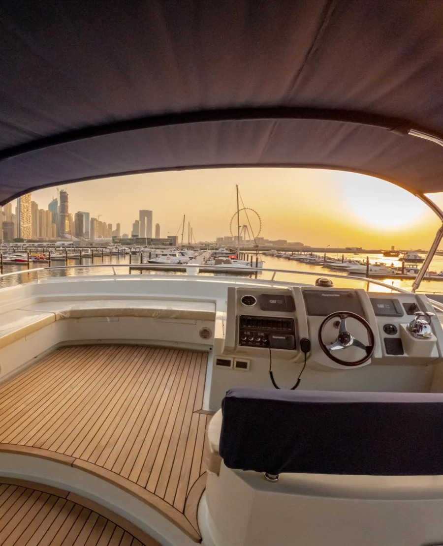 Enjoying the Sunset on a Yacht in Dubai
