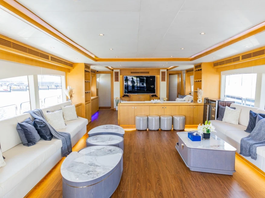 Dubai Luxury Yacht Interior Salon