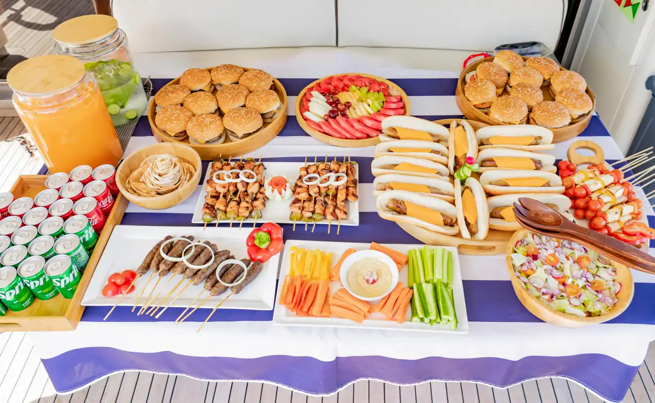 Catering on Dubai Yacht Charter