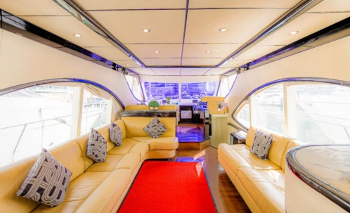 Luxury Yacht Interior Lounge Area