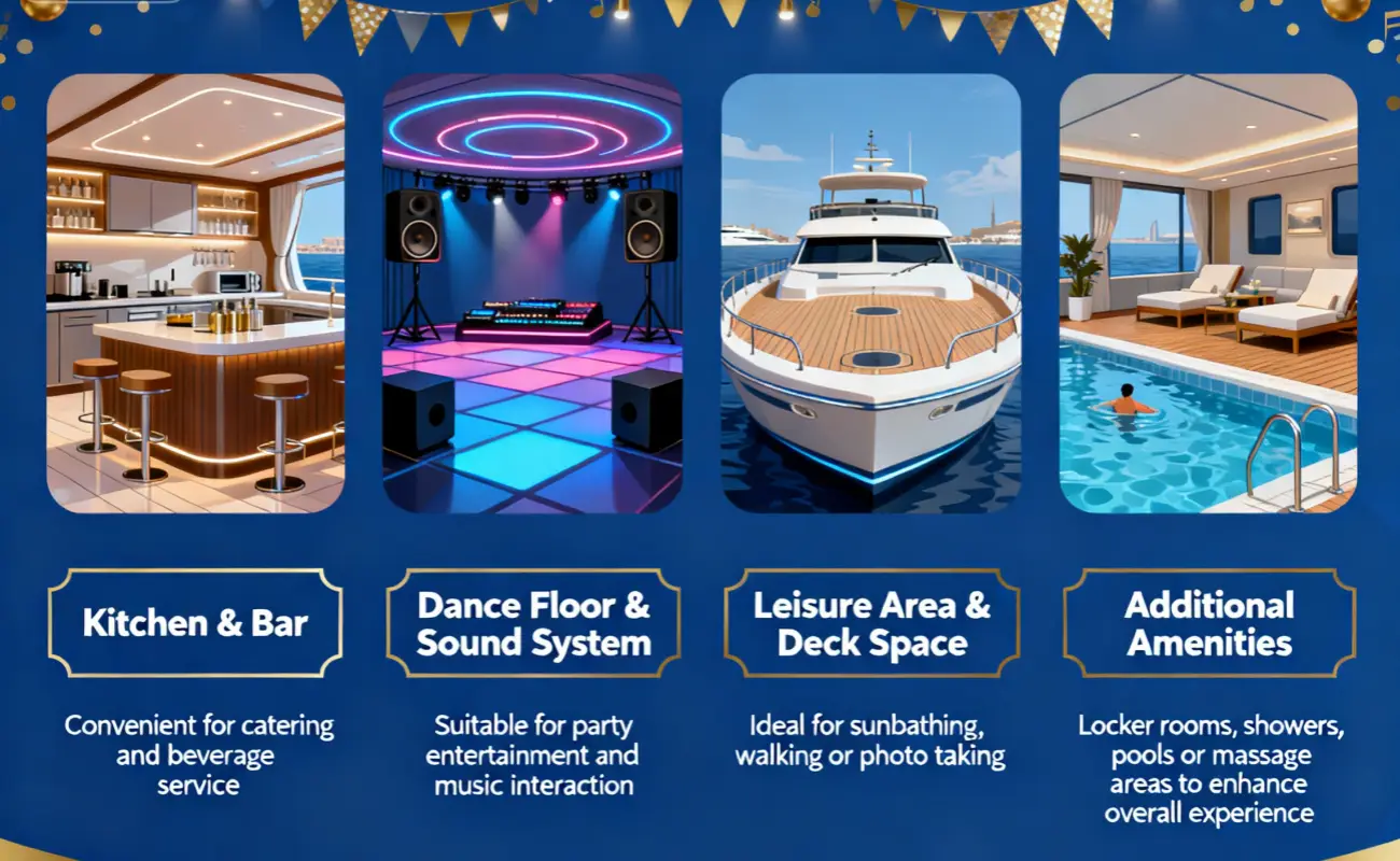 Dubai Party Yacht Facilities