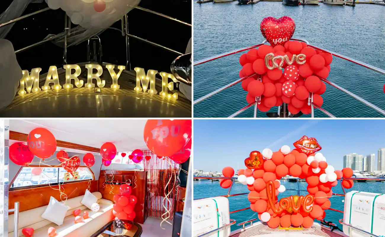 Yacht Decoration for Proposal in Dubai