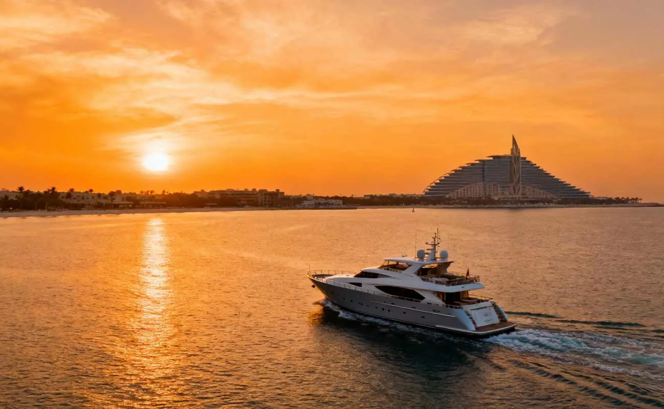 Sunset Cruise Yacht Rental Dubai Palm Jumeirah