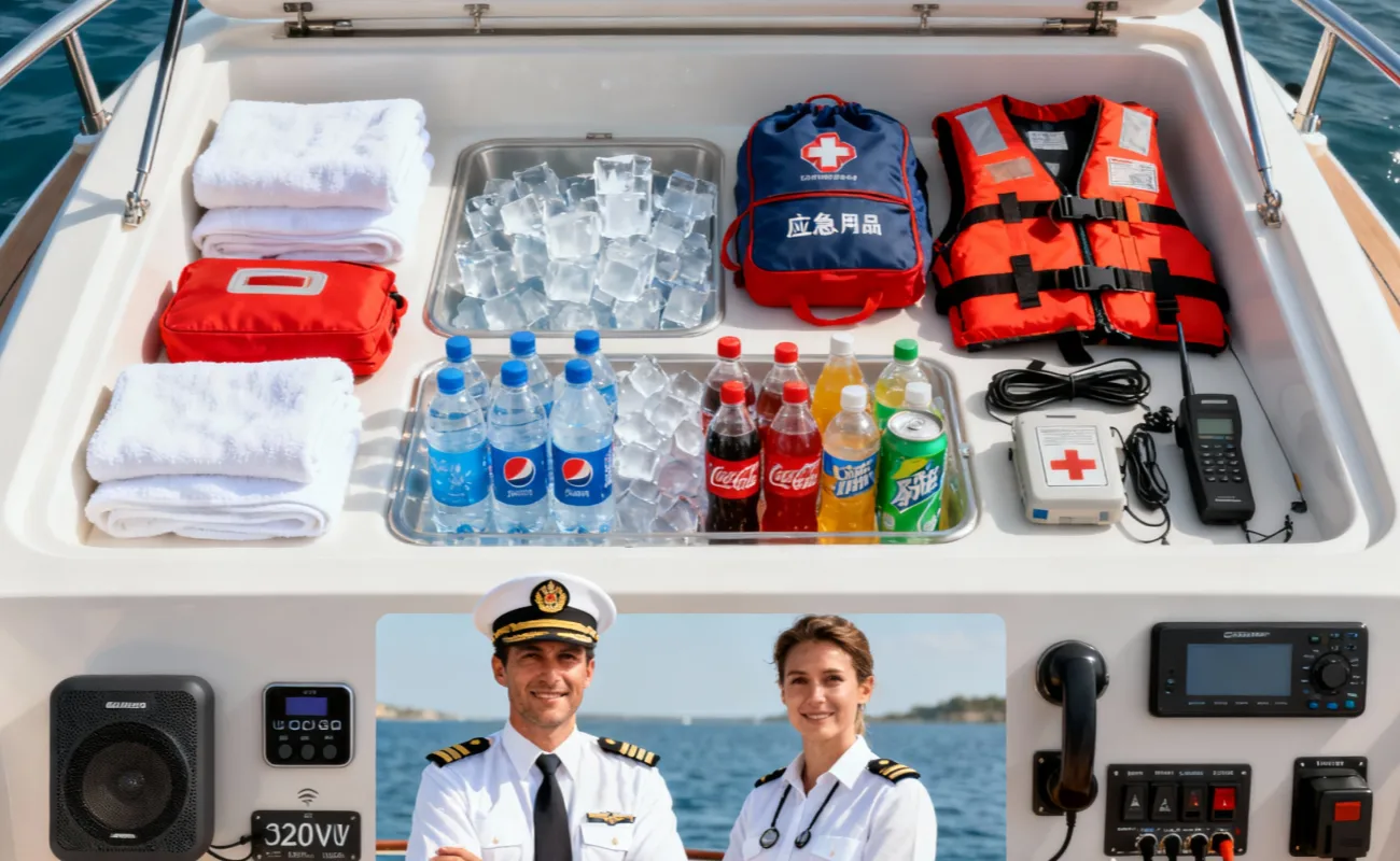 Palm Jumeirah Sunset Yacht Tour Inclusions