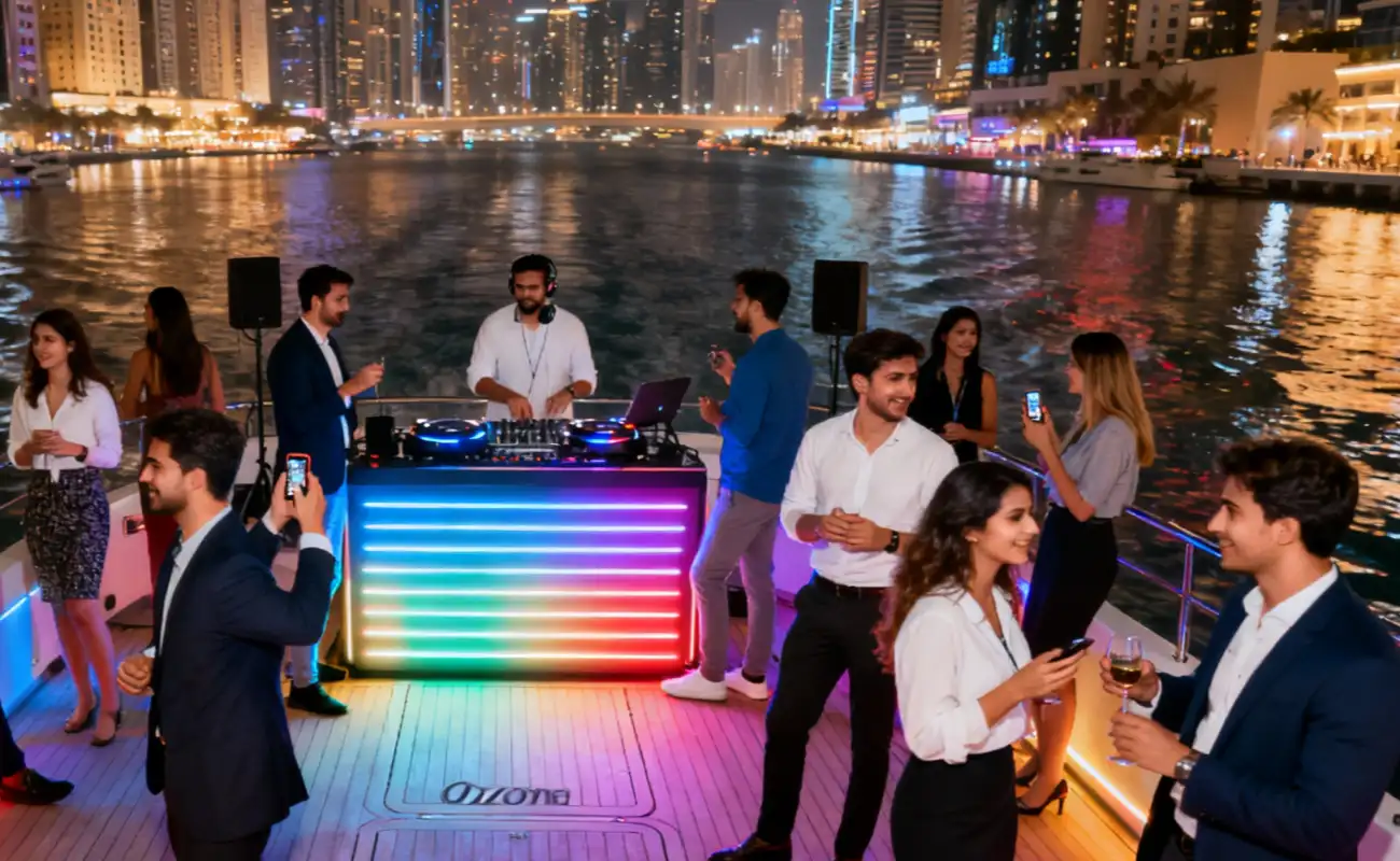Dubai Marina Night Yacht Cruise for Corporate Team Building