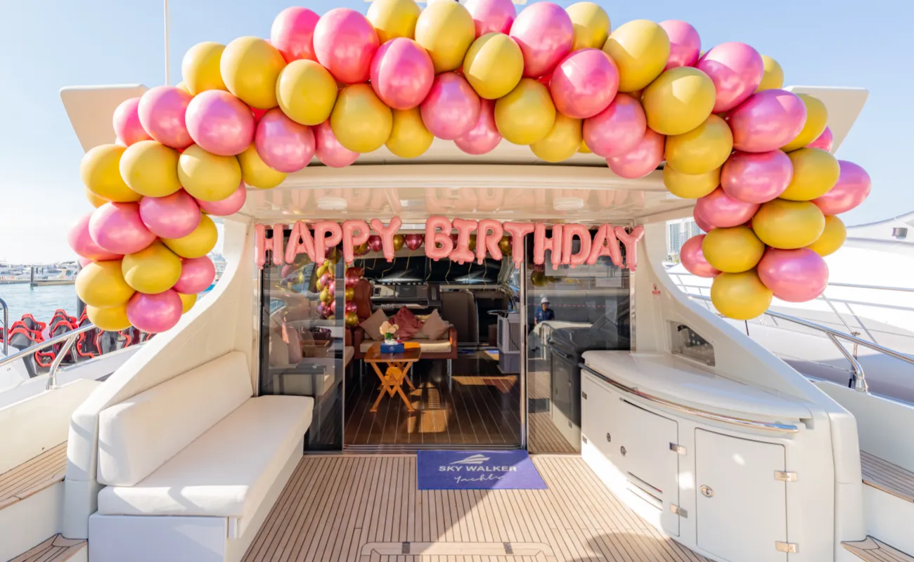 Yacht Rental Dubai Marina for Birthday Party