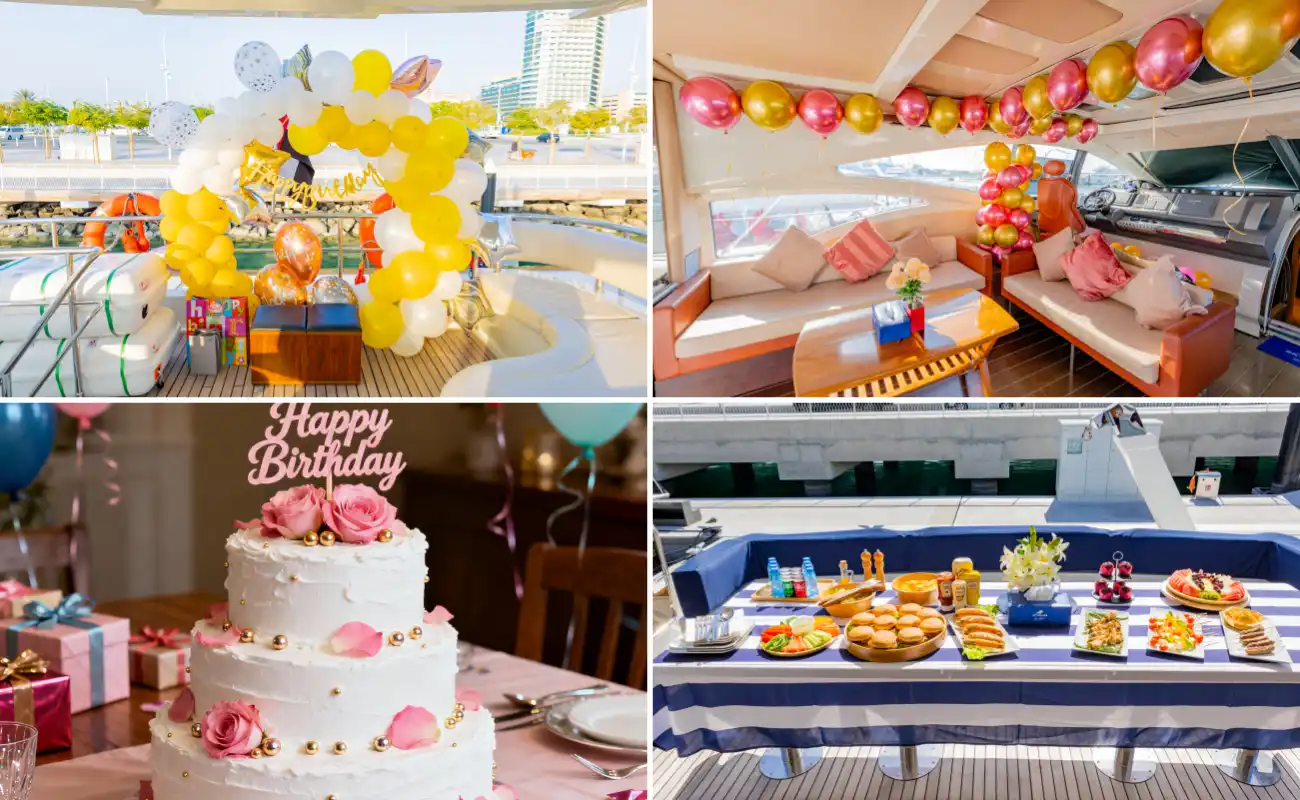 Dubai Marina Yacht Birthday Party Add-On Services