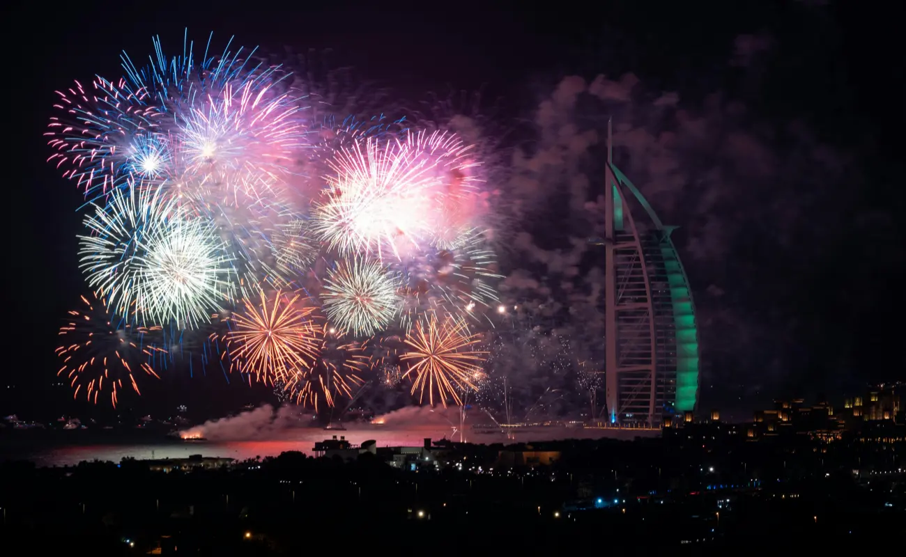 Burj Al Arab 2025-2026 New Year Fireworks