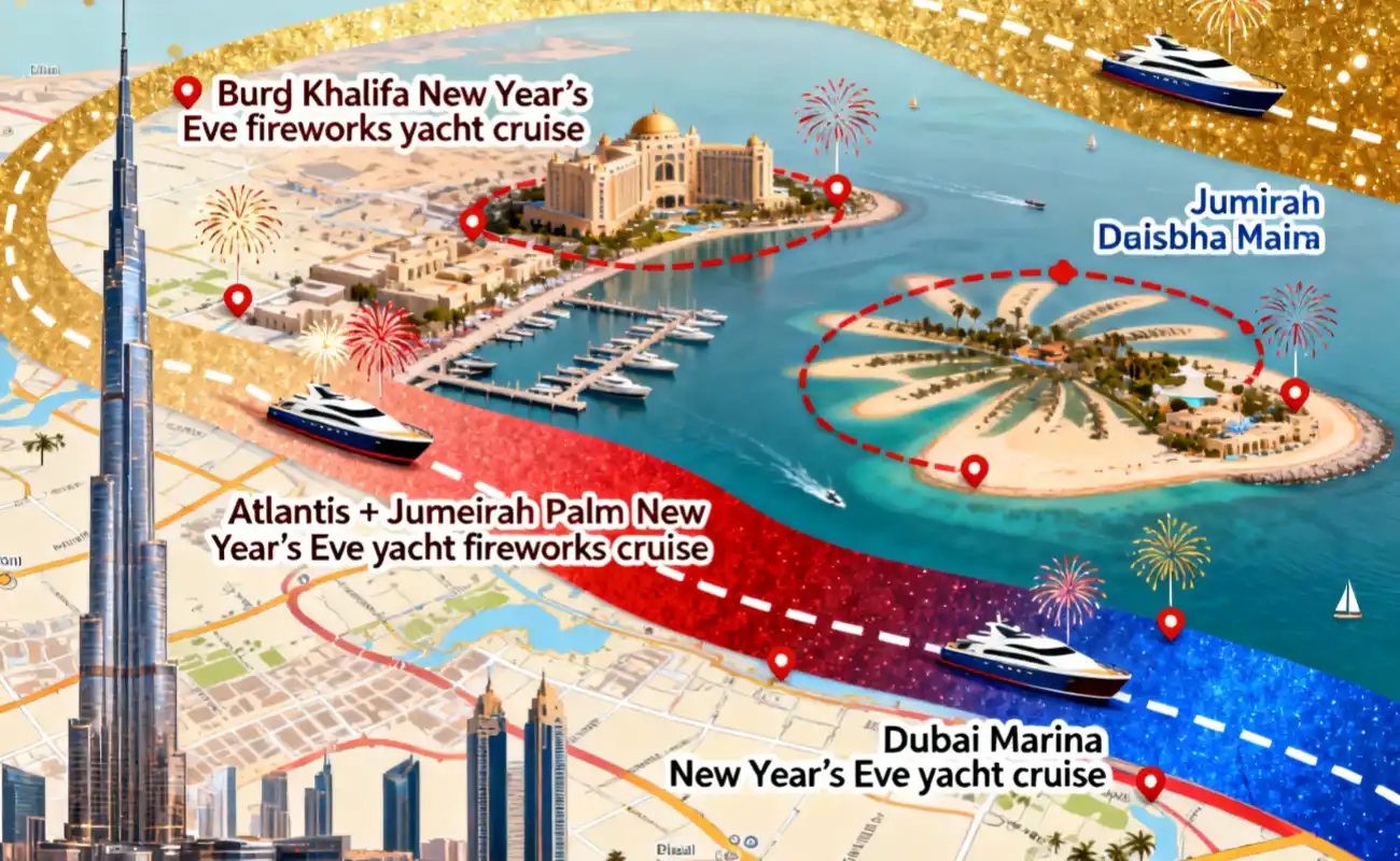 Best Fireworks Cruise Route for Dubai New Year's Eve 2026