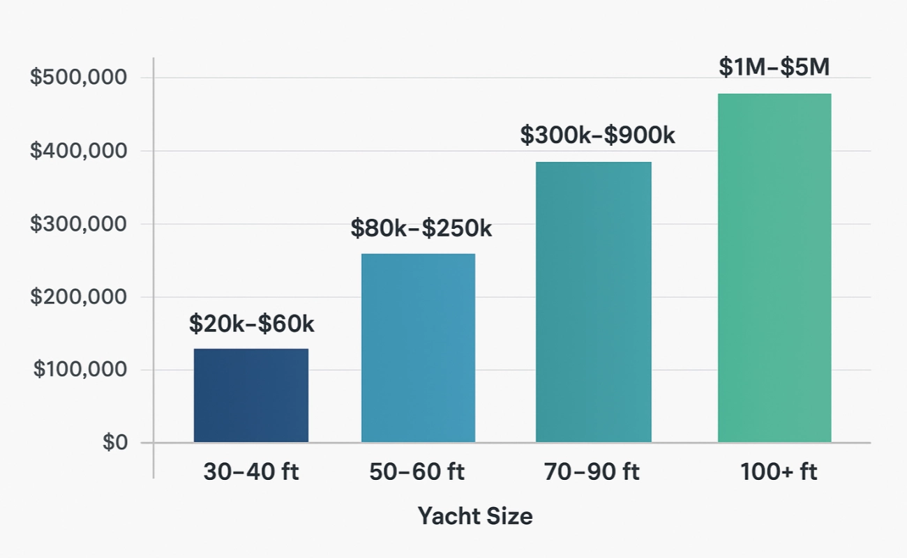 Annual Yacht Maintenance Cost by Yacht Size