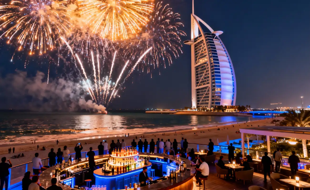 Best Paid Viewing Spots for Burj Al Arab New Year Fireworks