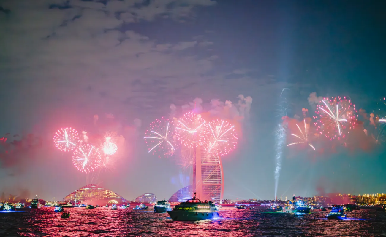 Dubai New Year's Eve Fireworks Yacht Charter