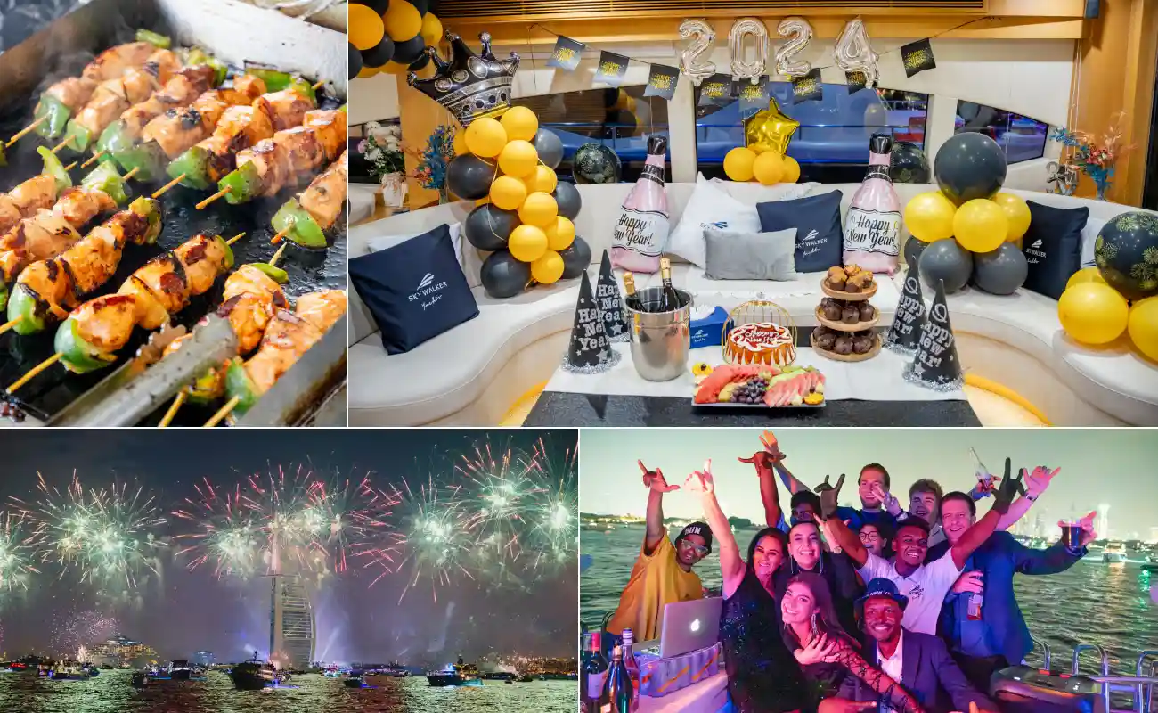 New Year Yacht Rental Package in Dubai