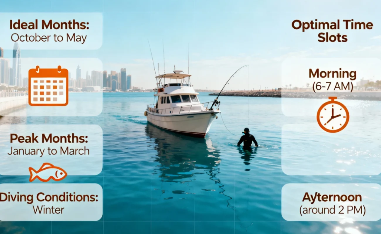 Best Time to Go Fishing & Diving in Dubai Marina