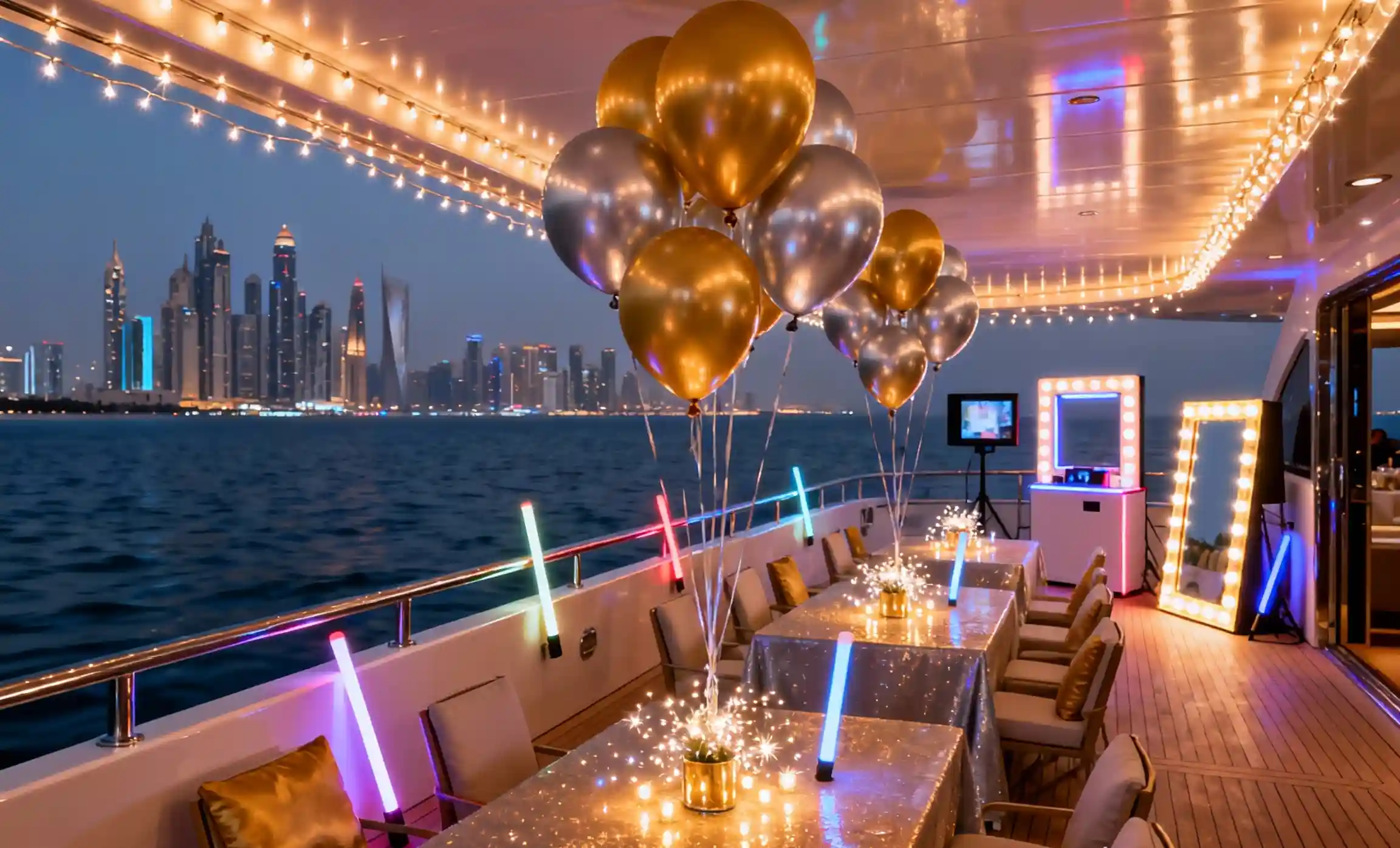 Dubai New Year Celebration Decoration Ideas for Yachts