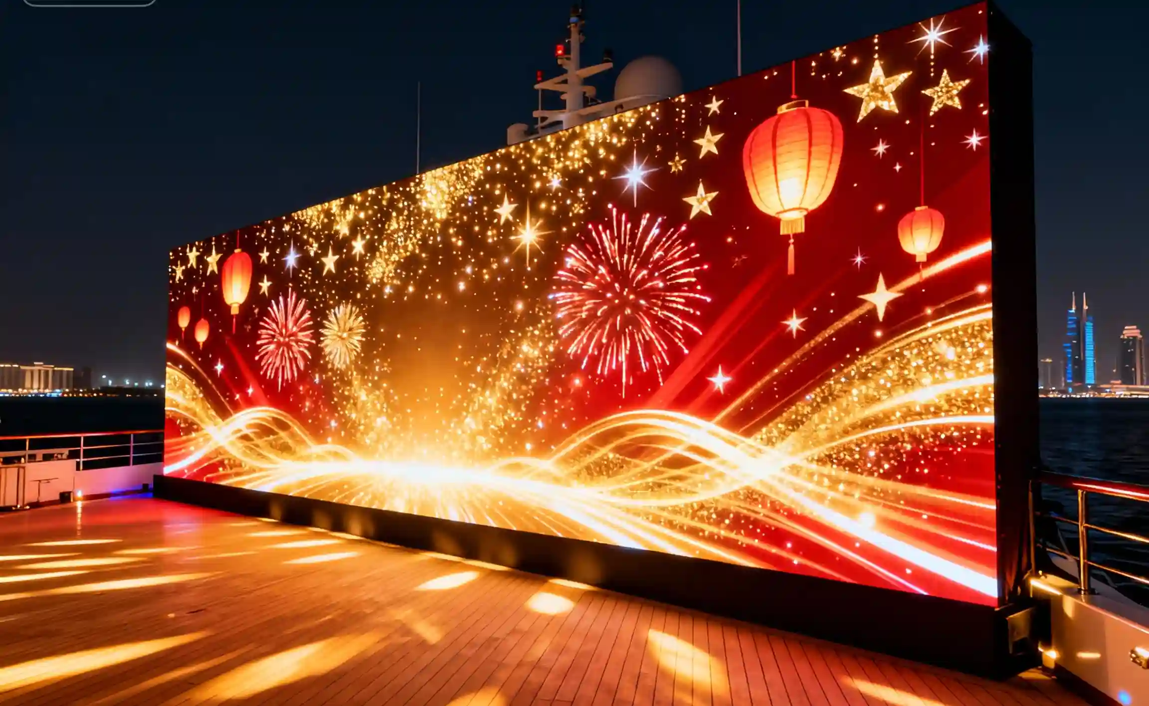 Dubai Yacht New Year Celebration Backdrop