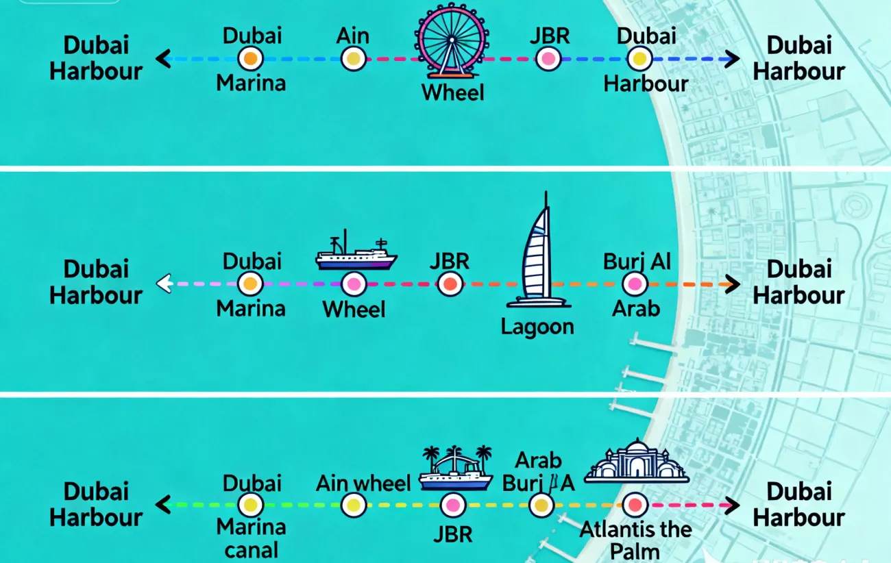 Dubai Yacht Cruises Routes for Small Events