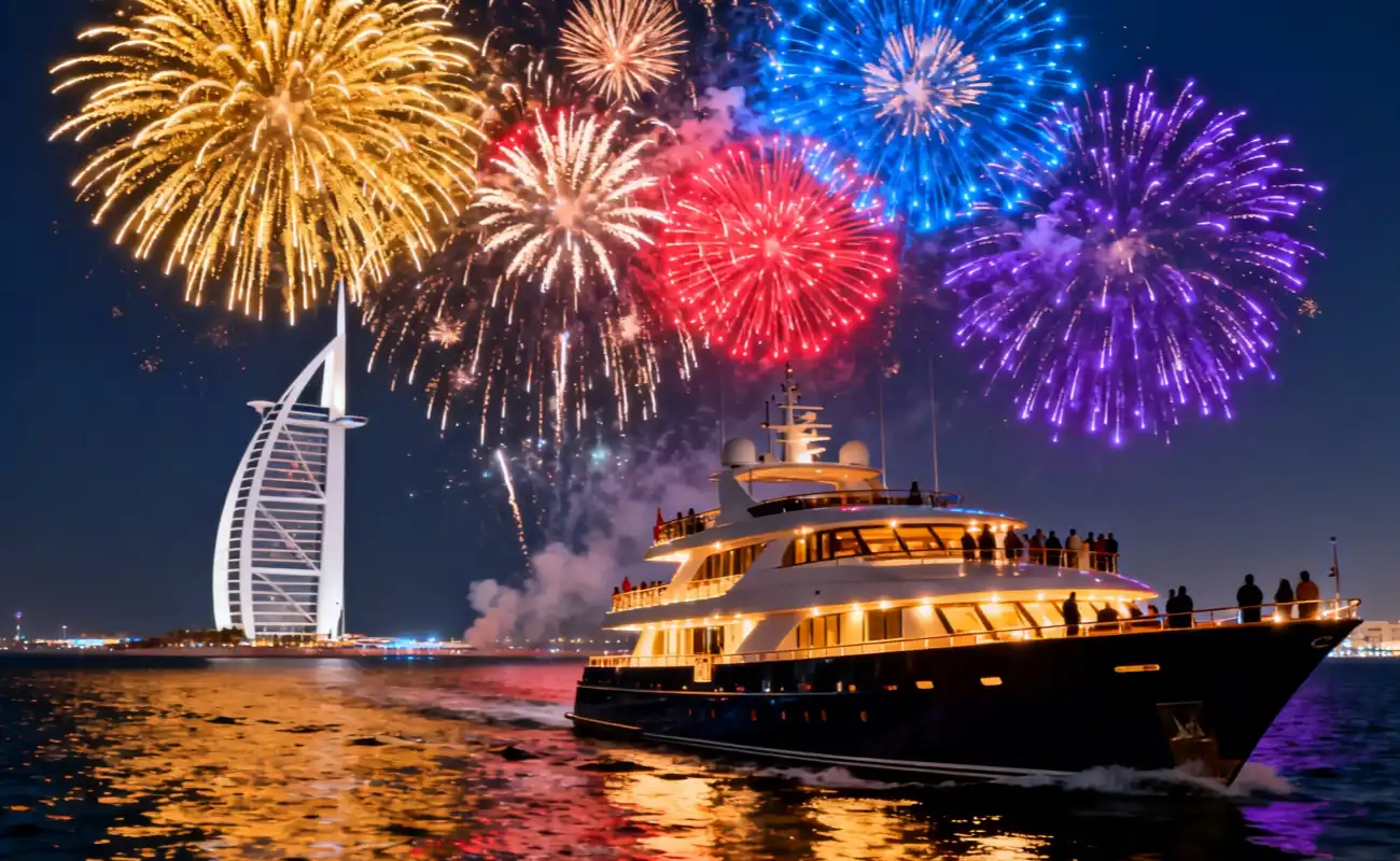 Burj Al Arab New Year's Eve Fireworks Cruise Yacht