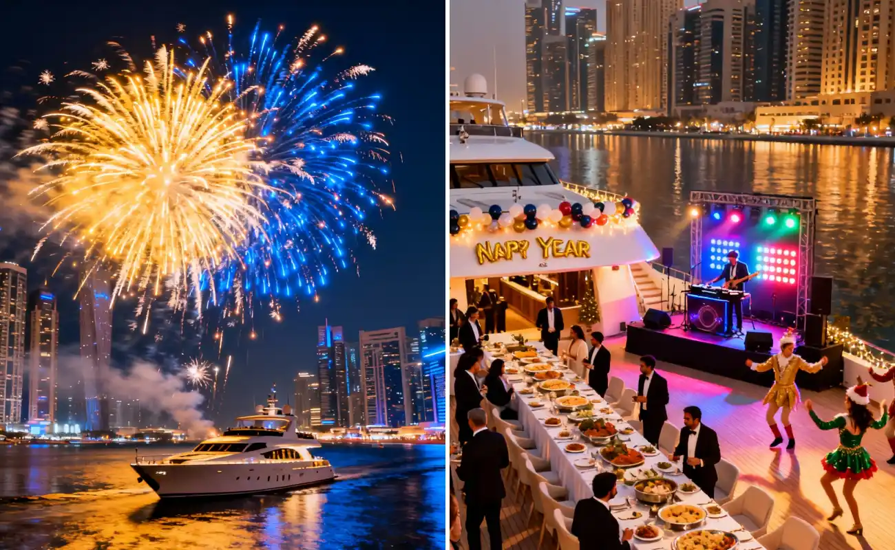 Dubai New Year Yacht Experience 2026 Party Prices Rentals