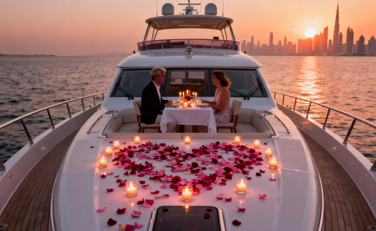 Dubai Honeymoon Yacht Charter package