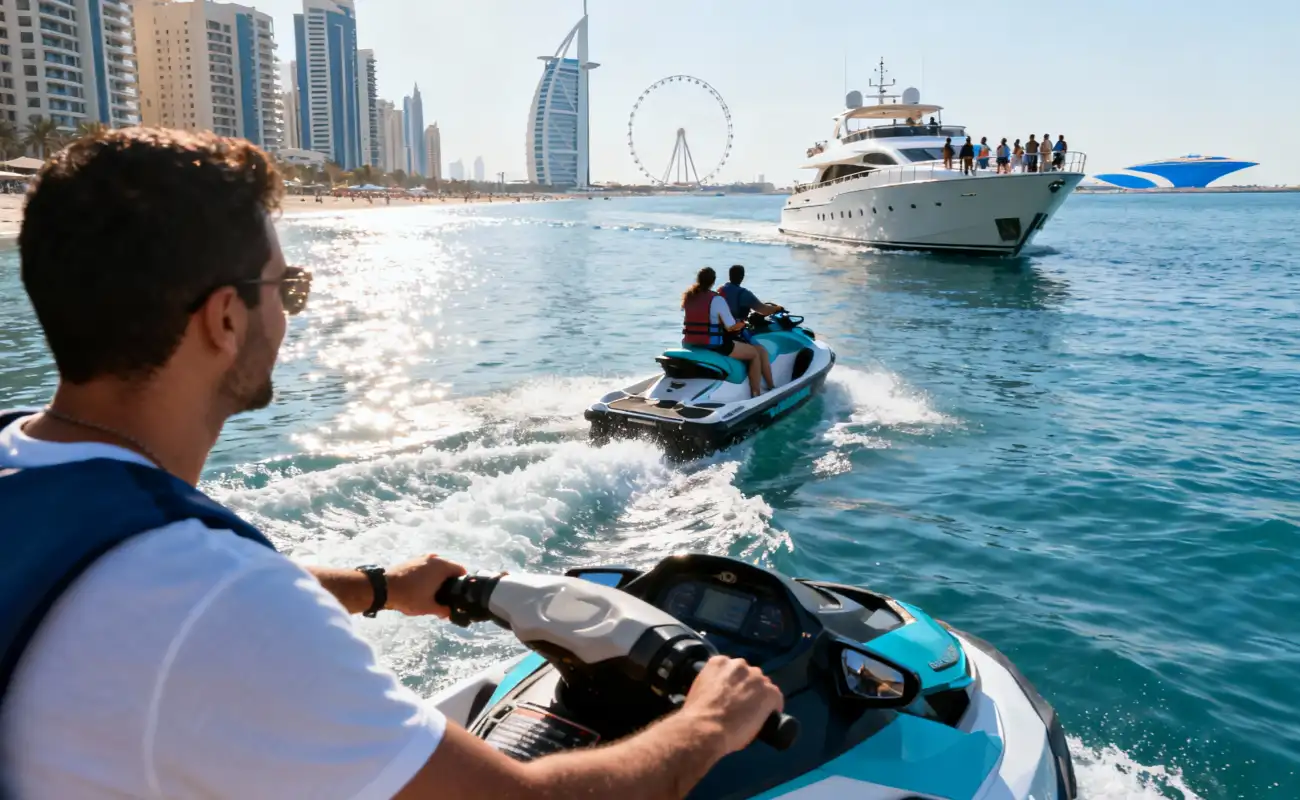 Dubai Yacht Charter with Jet Ski Adventure