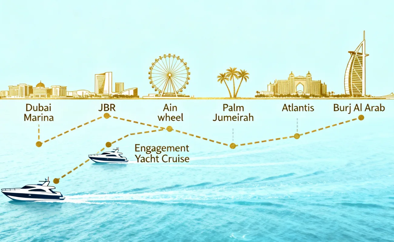 Best Dubai Engagement Yacht Cruise Itinerary