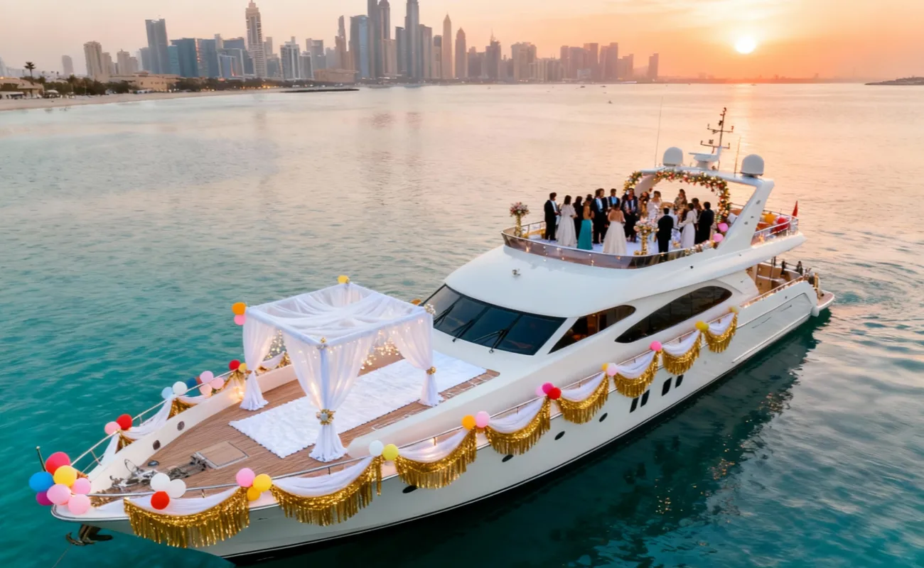Wedding Yacht Rental Dubai Marina