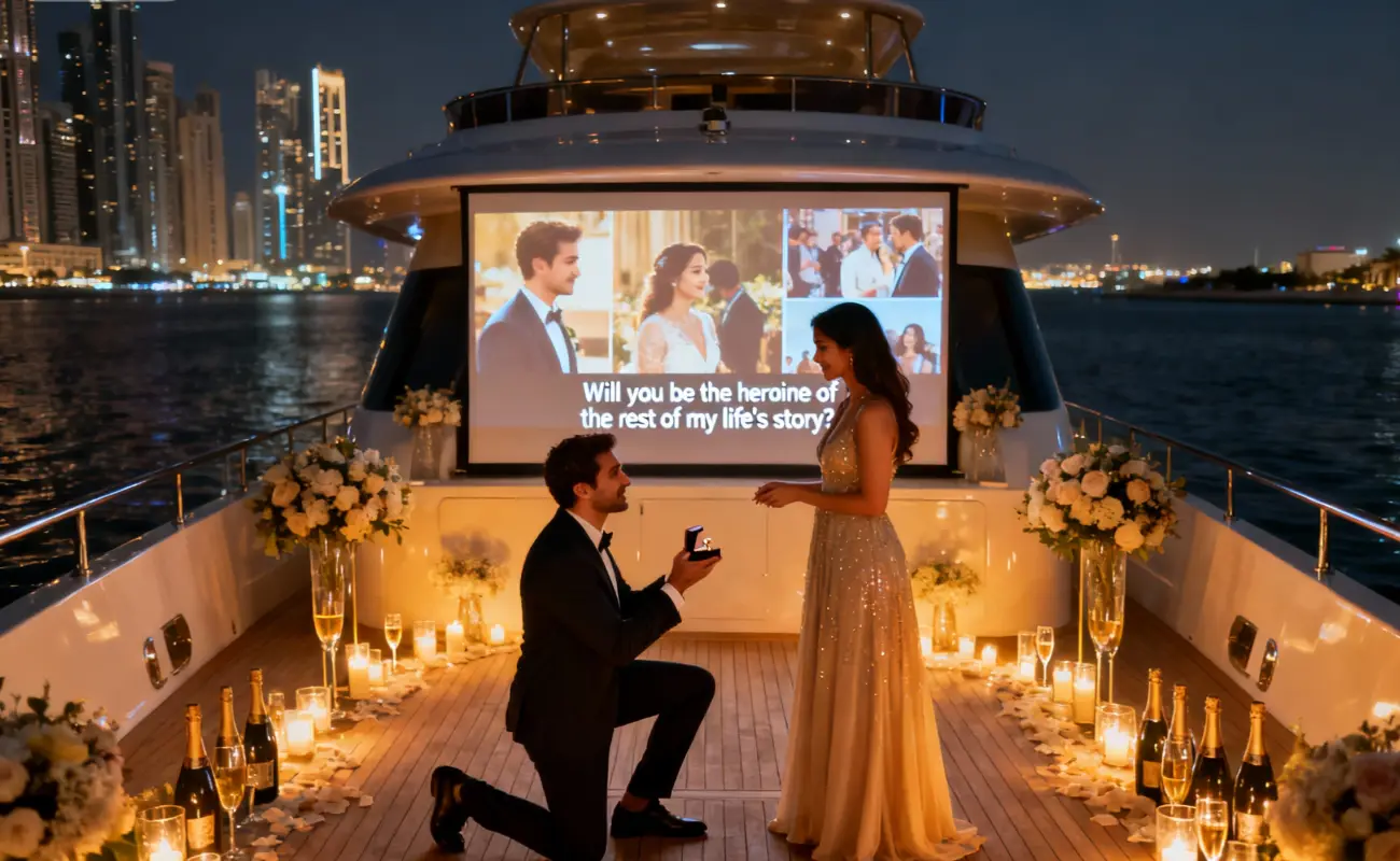 Personalized Video Proposal Idea on a Yacht