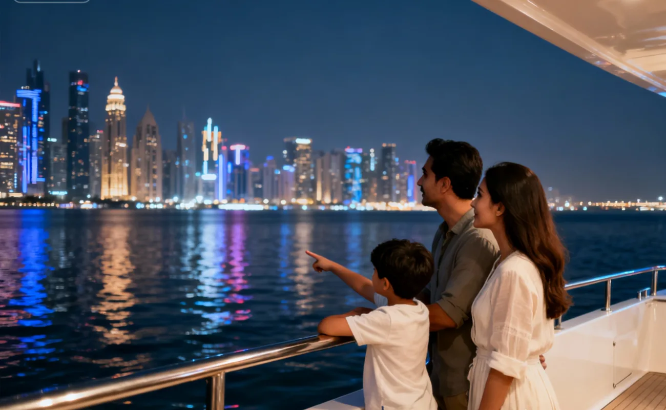 Dubai Yacht Night Cruise for Families