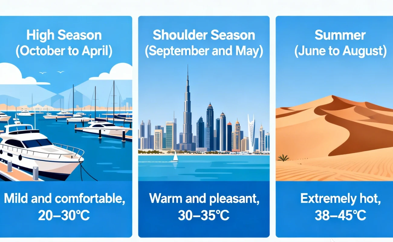 Best Time for Yacht Rental in Dubai