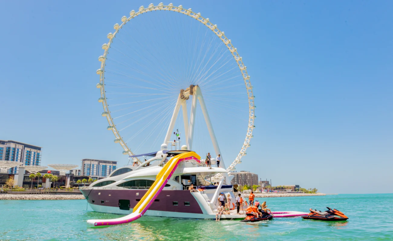 Dubai Yacht Rental Package with Water Sports